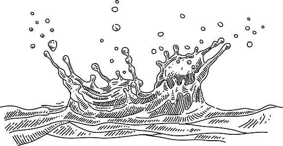 Visualisation de "splash" à la surface de l'eau