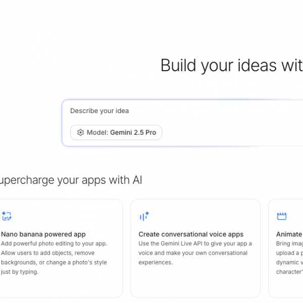 vibe coding dans Google AI studio